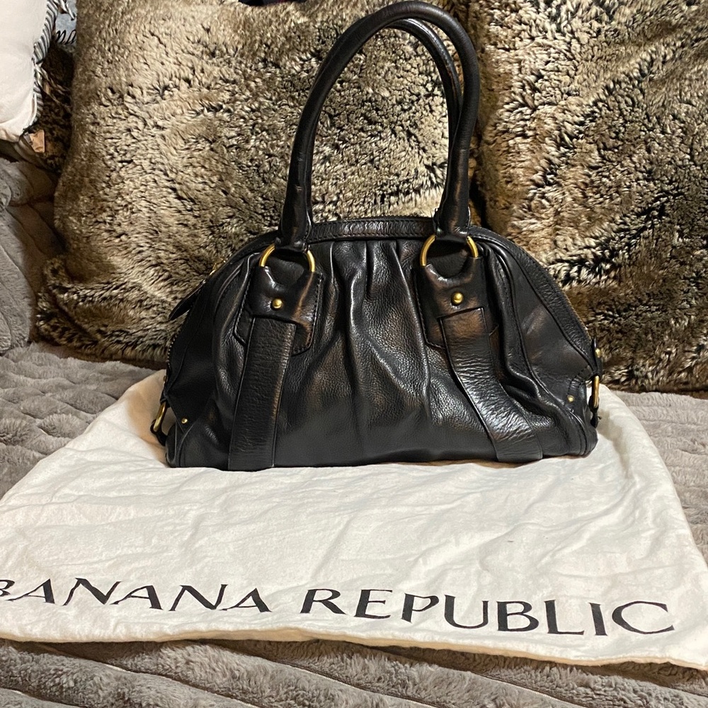 Banana Republic Black Leather Shoulder Bag
